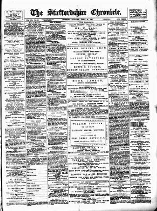 cover page of Staffordshire Chronicle published on April 25, 1896