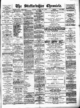 cover page of Staffordshire Chronicle published on May 9, 1896