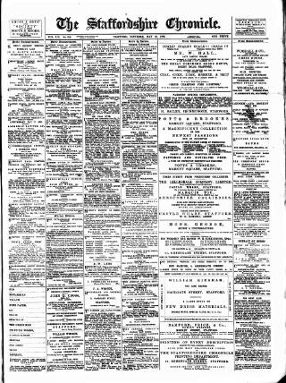 cover page of Staffordshire Chronicle published on May 16, 1896
