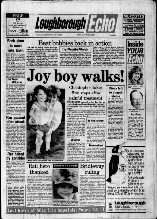 cover page of Loughborough Echo published on April 1, 1988