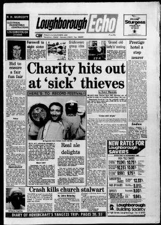 cover page of Loughborough Echo published on November 2, 1990
