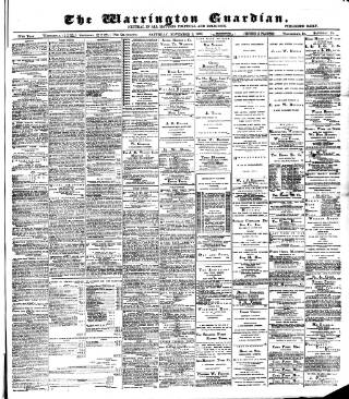 cover page of Warrington Guardian published on November 2, 1889