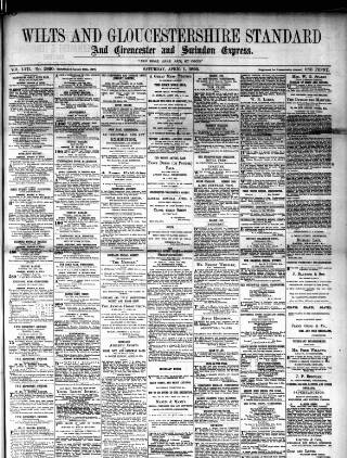 cover page of Wilts and Gloucestershire Standard published on April 1, 1893