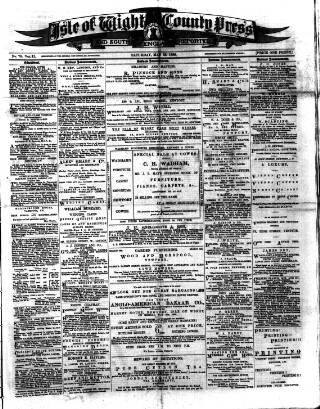 cover page of Isle of Wight County Press published on May 22, 1886