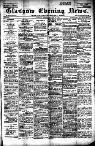 cover page of Glasgow Evening Post published on August 2, 1895