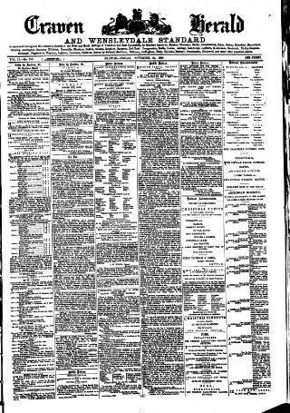 cover page of Craven Herald published on November 29, 1889