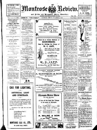 cover page of Montrose Review published on November 2, 1923
