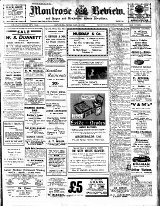 cover page of Montrose Review published on May 22, 1936