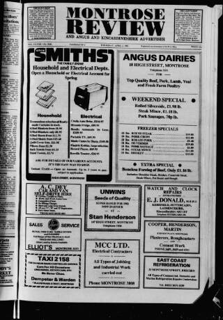 cover page of Montrose Review published on April 1, 1982