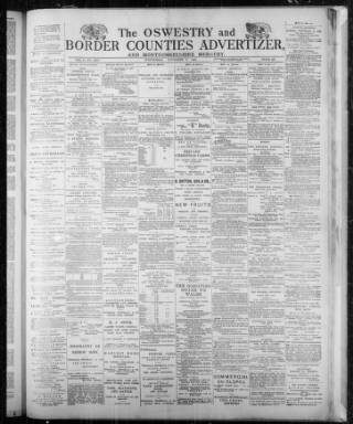 cover page of Oswestry Advertiser published on November 2, 1898