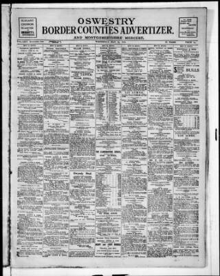 cover page of Oswestry Advertiser published on May 22, 1912