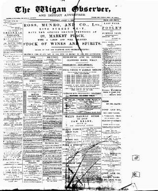 cover page of Wigan Observer and District Advertiser published on August 2, 1905