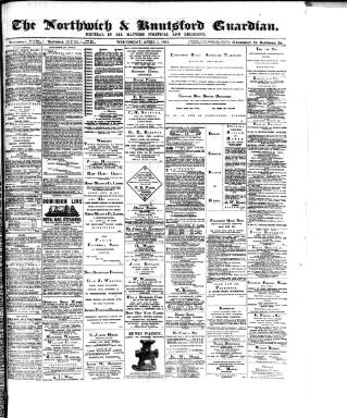cover page of Northwich Guardian published on April 1, 1891