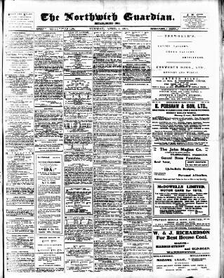 cover page of Northwich Guardian published on April 1, 1913