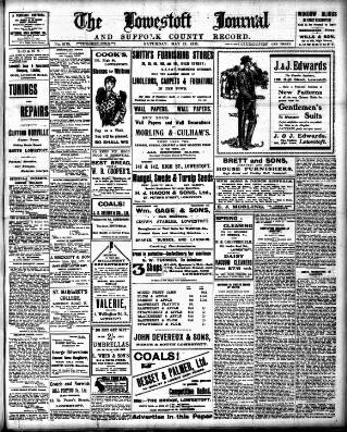 cover page of Lowestoft Journal published on May 22, 1915