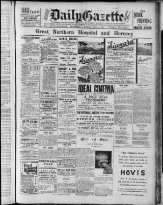 cover page of Islington Gazette published on November 2, 1917