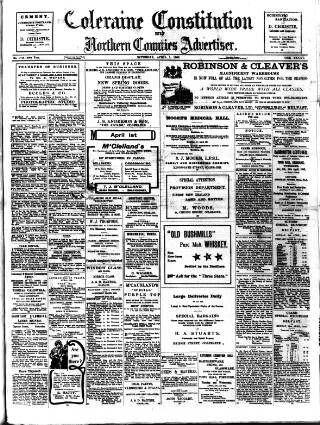 cover page of Northern Constitution published on April 1, 1905