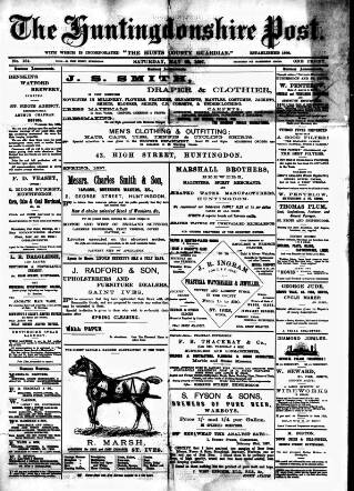 cover page of Hunts Post published on May 22, 1897
