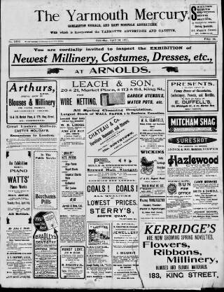 cover page of Yarmouth Mercury published on April 1, 1911