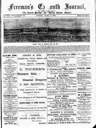 cover page of Exmouth Journal published on August 2, 1902