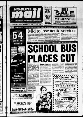 cover page of Mid-Ulster Mail published on June 13, 2002