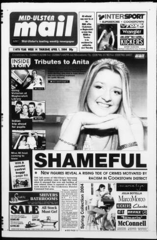 cover page of Mid-Ulster Mail published on April 1, 2004
