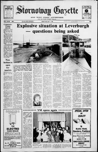cover page of Stornoway Gazette and West Coast Advertiser published on April 1, 1989