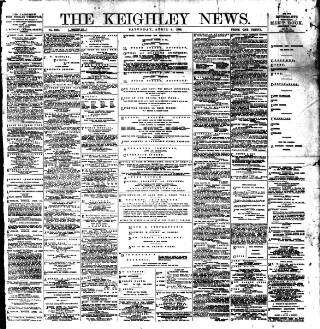 cover page of Keighley News published on April 2, 1898