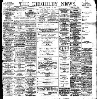 cover page of Keighley News published on April 23, 1898