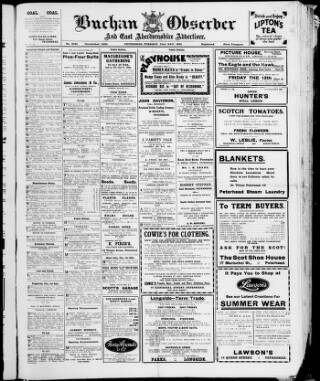 cover page of Buchan Observer and East Aberdeenshire Advertiser published on May 22, 1934