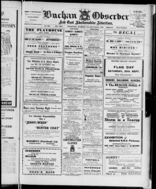 cover page of Buchan Observer and East Aberdeenshire Advertiser published on September 21, 1948