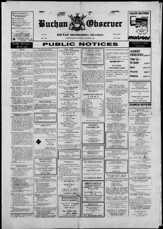 cover page of Buchan Observer and East Aberdeenshire Advertiser published on April 1, 1986
