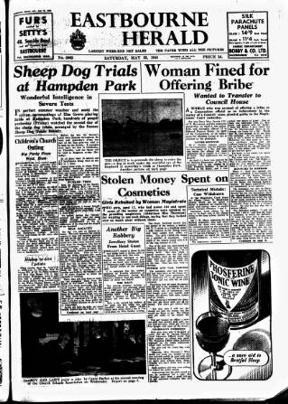 cover page of Eastbourne Herald published on May 22, 1948