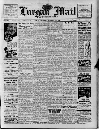 cover page of Lurgan Mail published on September 28, 1940