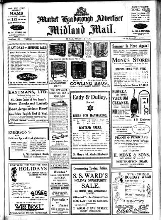 cover page of Market Harborough Advertiser and Midland Mail published on August 2, 1935