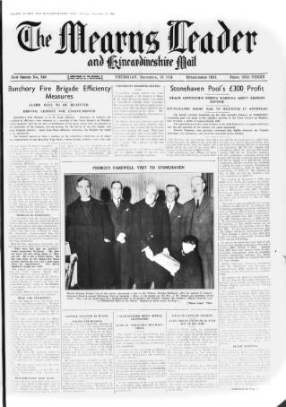 cover page of Mearns Leader published on December 13, 1934