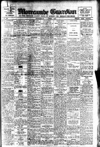 cover page of Morecambe Guardian published on April 1, 1922