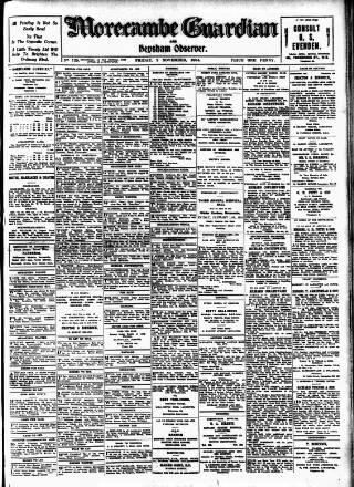 cover page of Morecambe Guardian published on November 2, 1934