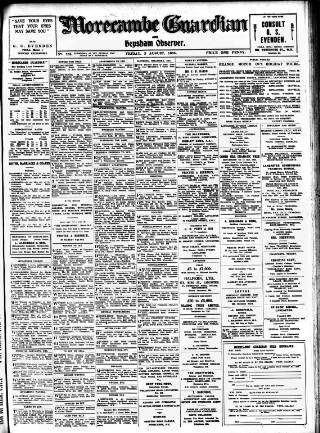 cover page of Morecambe Guardian published on August 2, 1935