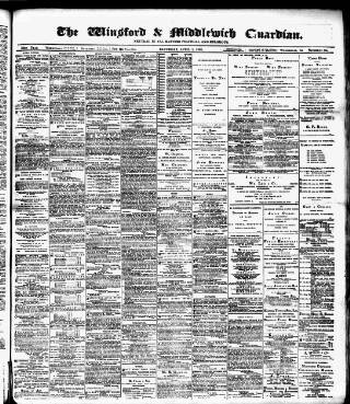 cover page of Winsford & Middlewich Guardian published on April 1, 1893