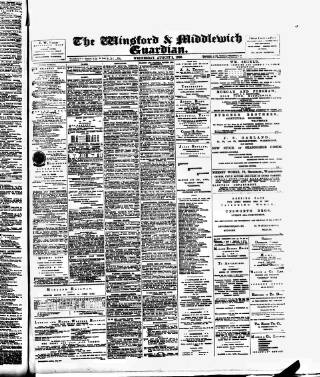 cover page of Winsford & Middlewich Guardian published on August 2, 1905