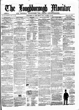 cover page of Loughborough Monitor published on June 13, 1861