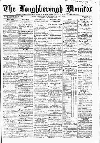 cover page of Loughborough Monitor published on August 2, 1866