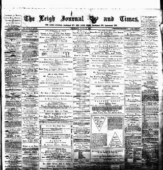 cover page of Leigh Journal and Times published on June 13, 1889