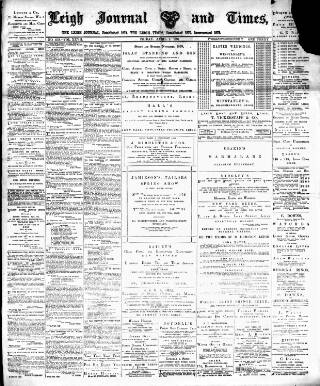 cover page of Leigh Journal and Times published on April 1, 1898