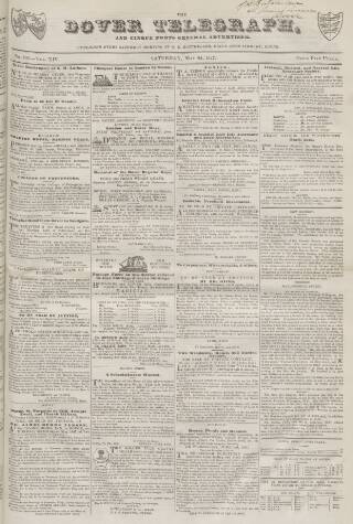 cover page of Dover Telegraph and Cinque Ports General Advertiser published on May 22, 1847