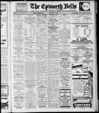cover page of Epworth Bells, Crowle and Isle of Axholme Messenger published on April 1, 1938