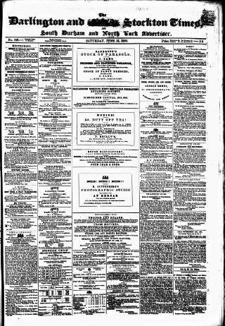 cover page of Darlington & Stockton Times, Ripon & Richmond Chronicle published on June 13, 1863