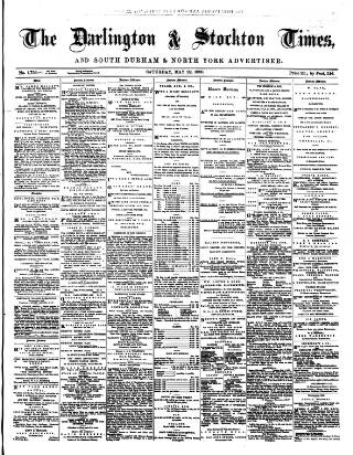 cover page of Darlington & Stockton Times published on May 22, 1880