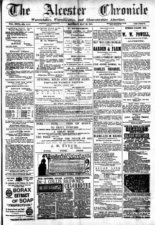 cover page of Alcester Chronicle published on May 22, 1886